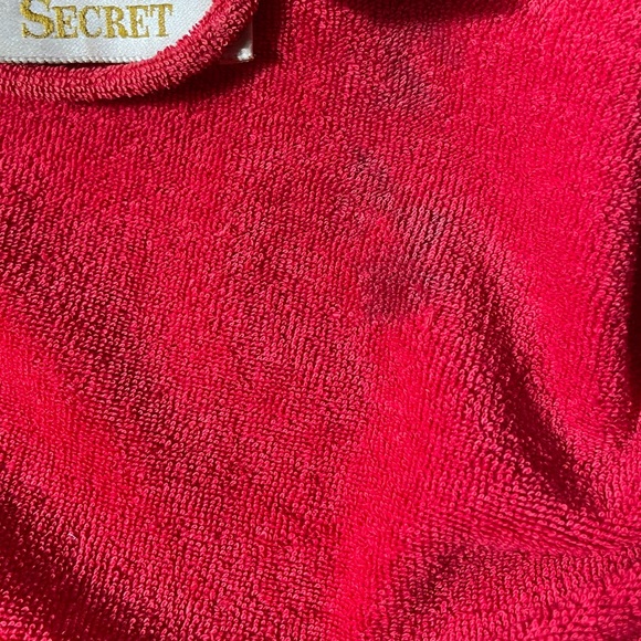 VTG Victorias Secret Terry Lined  Bathrobe Womens One Size Floral Gold Label - Picture 7 of 8